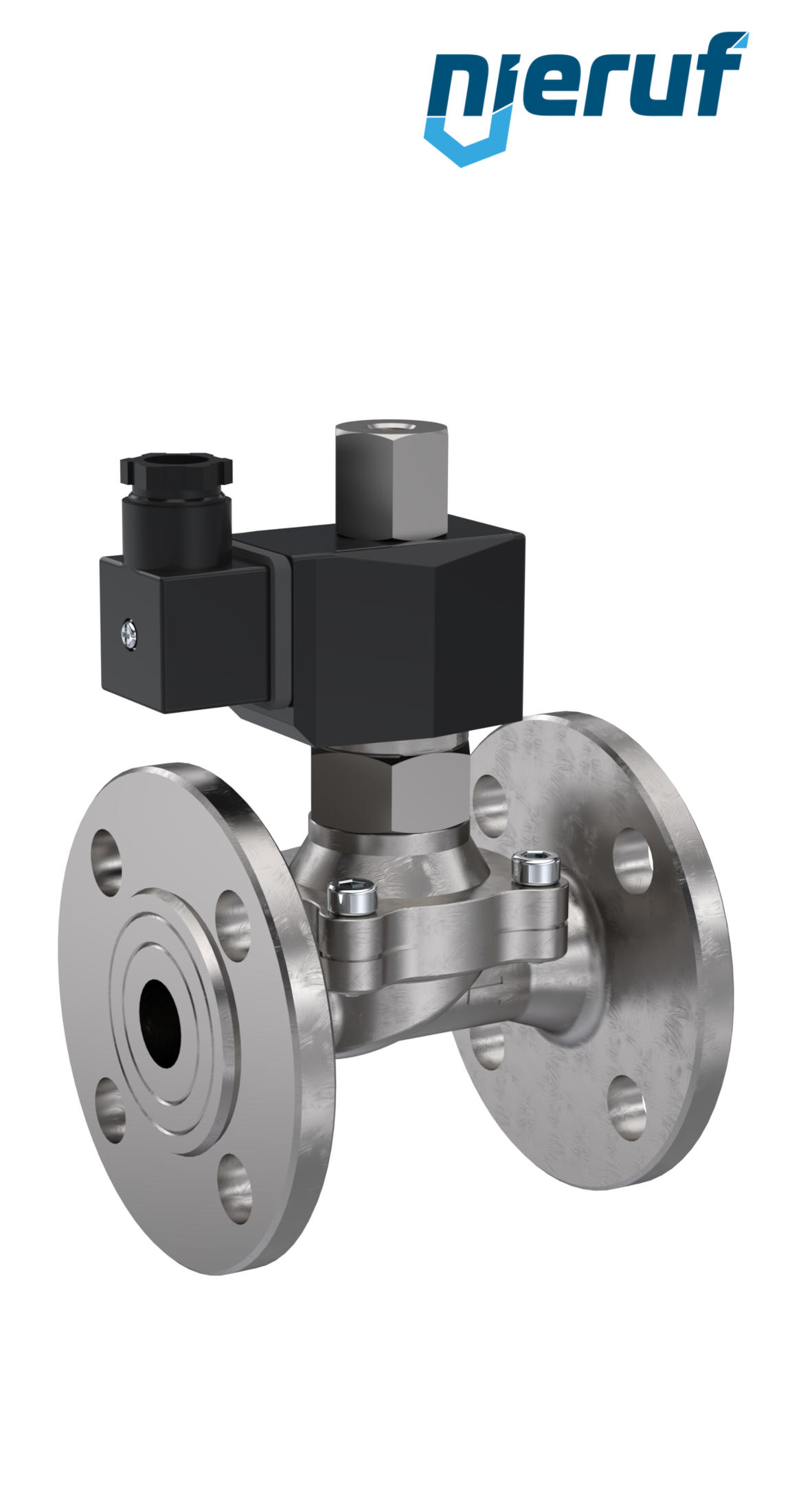 Flansch Magnetventil DN20 Edelstahl FV01 FKM 24V DC NO