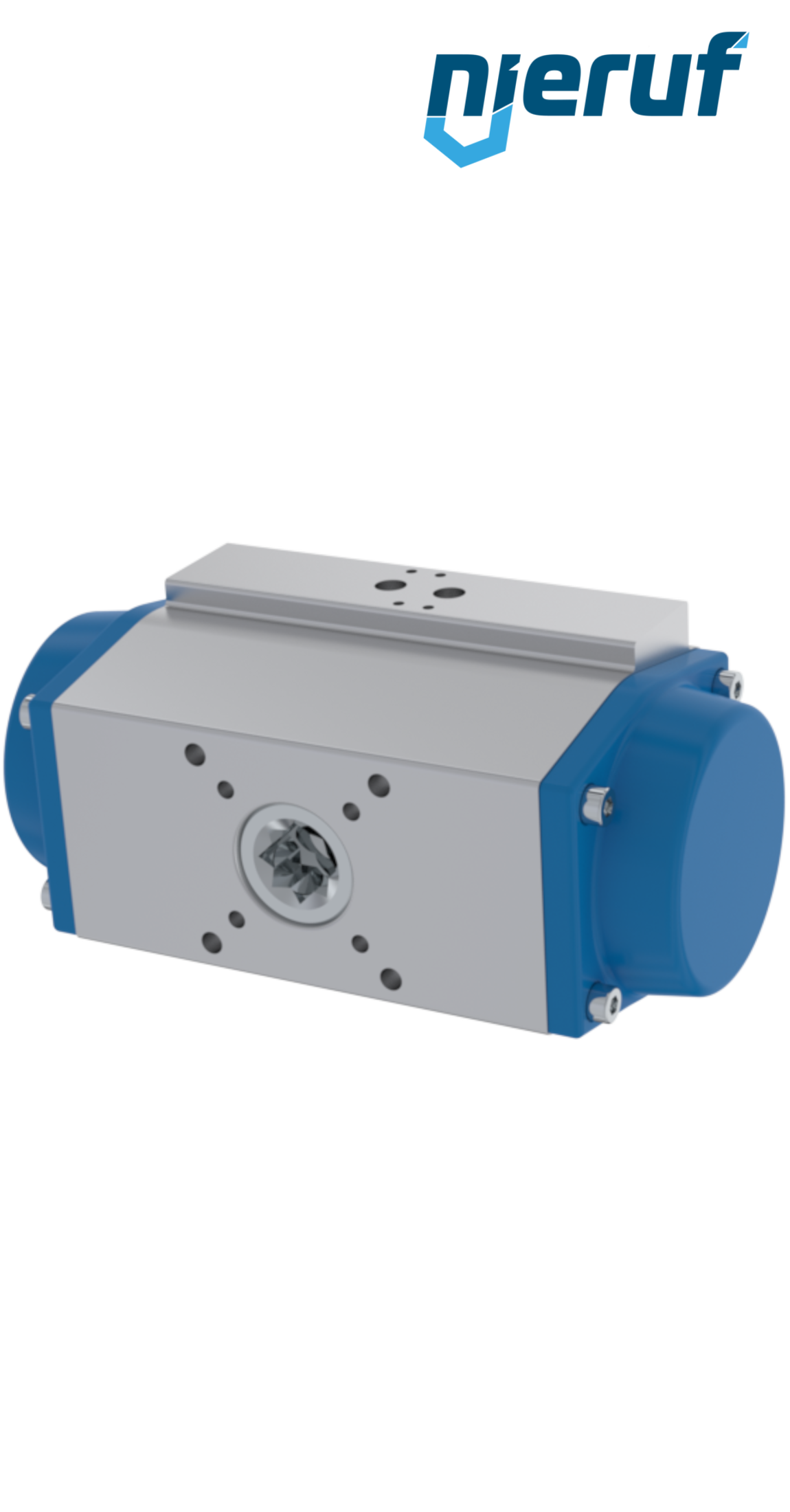 Pneumatischer Antrieb AN02 einfachwirkend, federöffnend Hochtemperatur-Version GS-105 90° mit 9 Federn