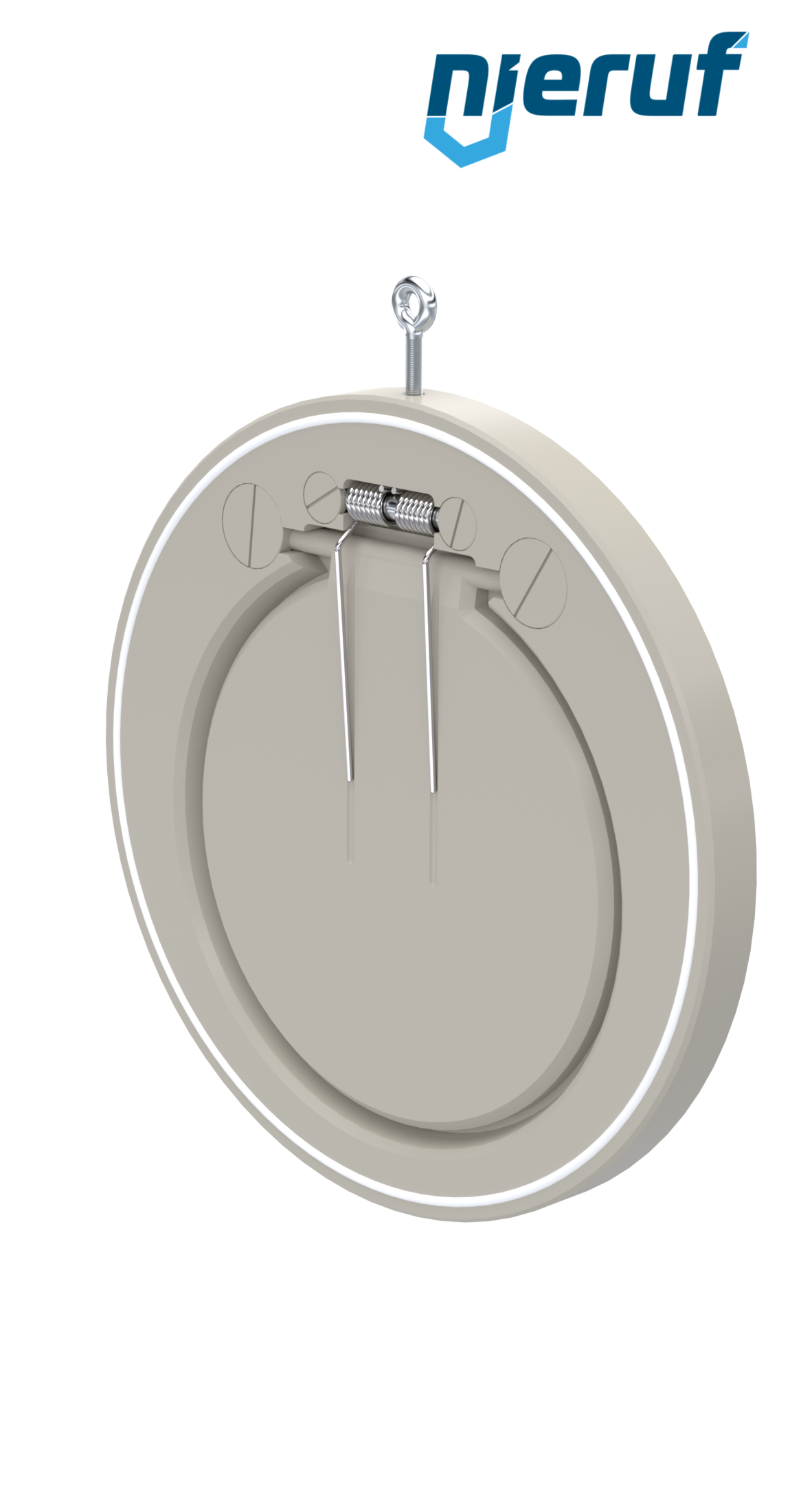 Zwischenflansch-Rückschlagklappe mit Feder DN300 ZR08 Kunststoff PP-H PTFE
