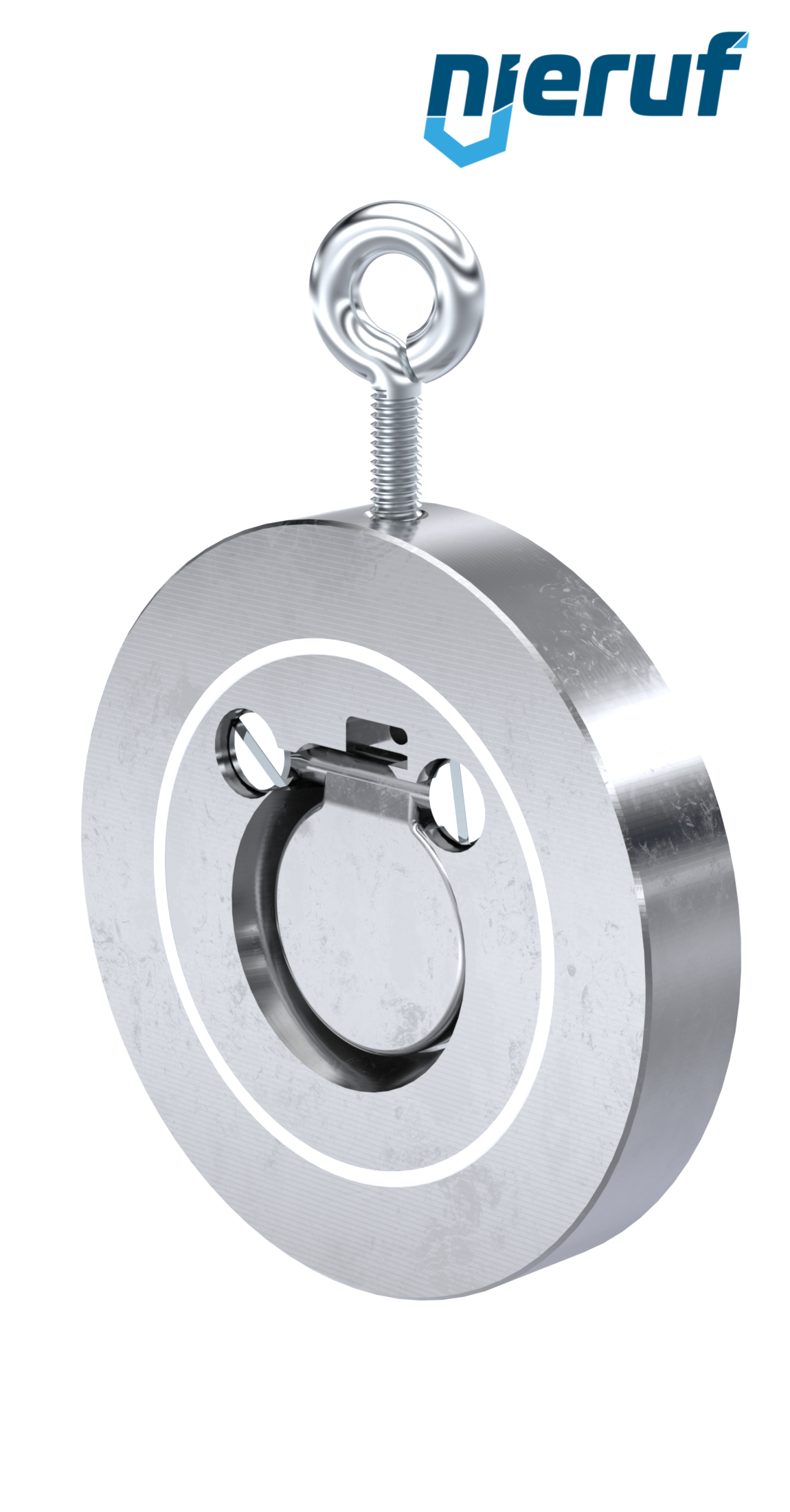 Zwischenflansch-Rückschlagklappe DN32 ZR02 Edelstahl 1.4408 PTFE