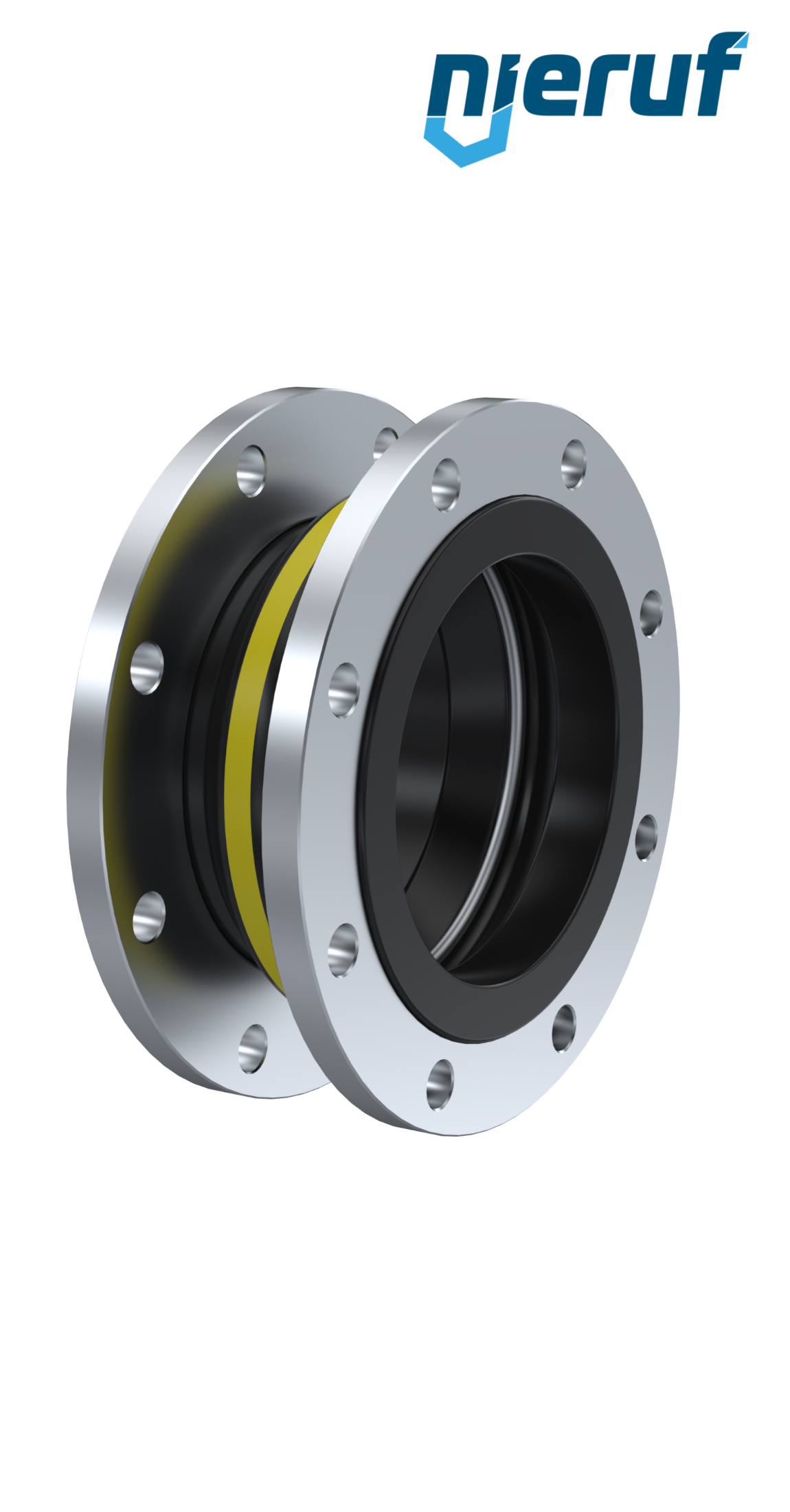 Compensatore o-ring di supporto per il vuoto DN200 versione KP04 flange in acciaio inox NBR