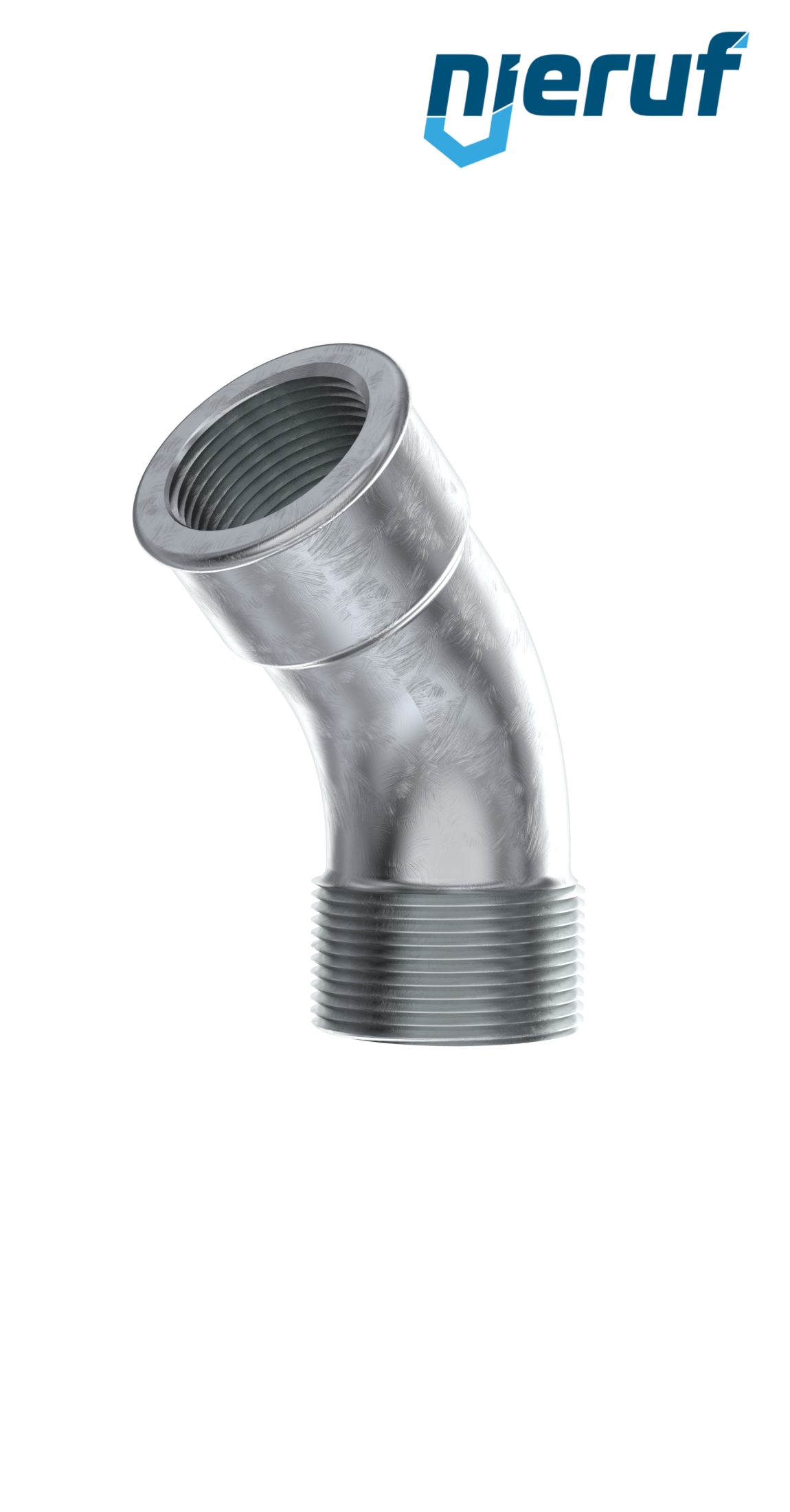 Raccord en fonte malléable raccord courbé long n° 40, DN50 - 2" pouce galvanisé