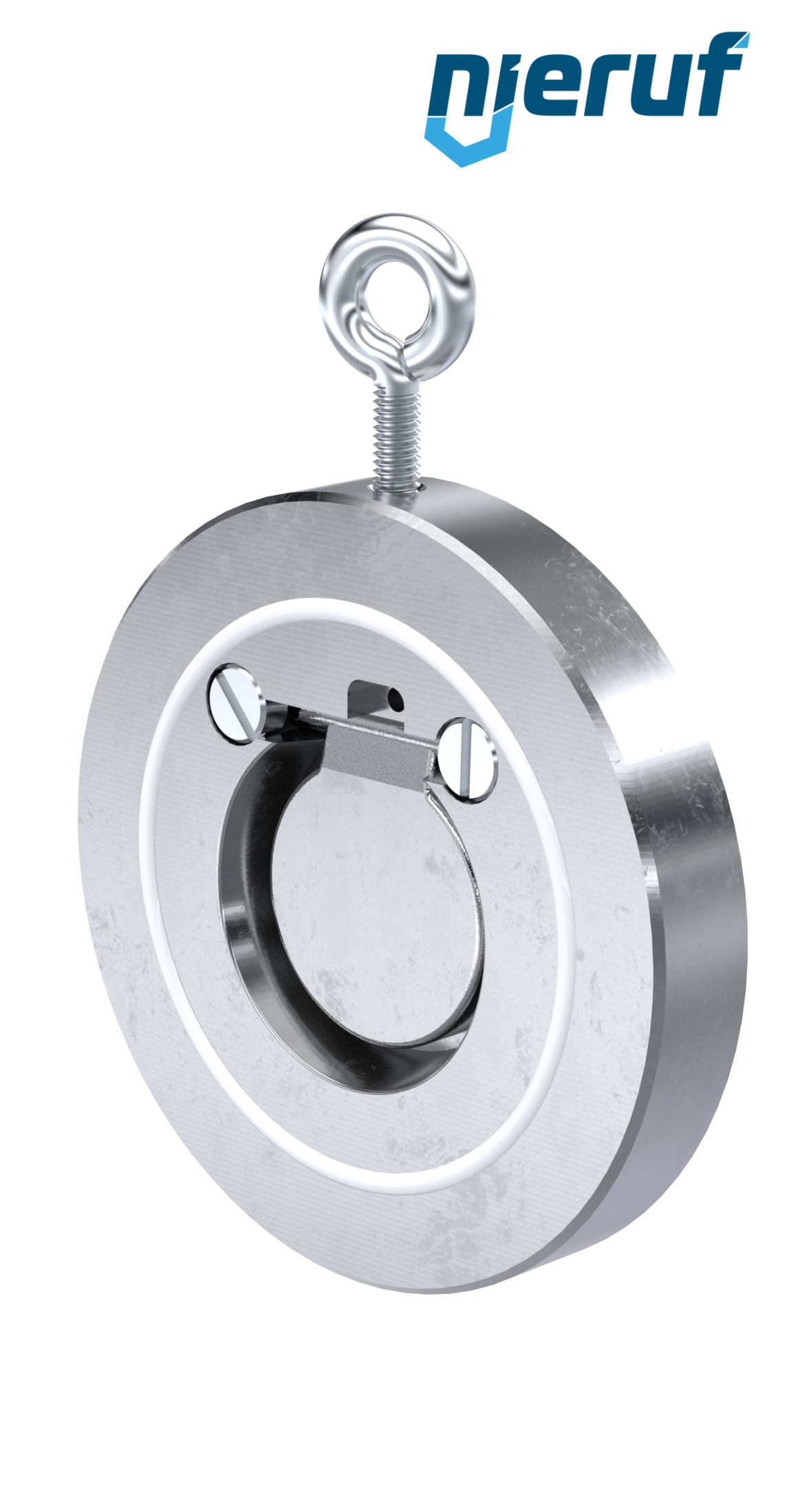 Zwischenflansch-Rückschlagklappe DN40 ZR02 ANSI 150 Edelstahl 1.4408 PTFE