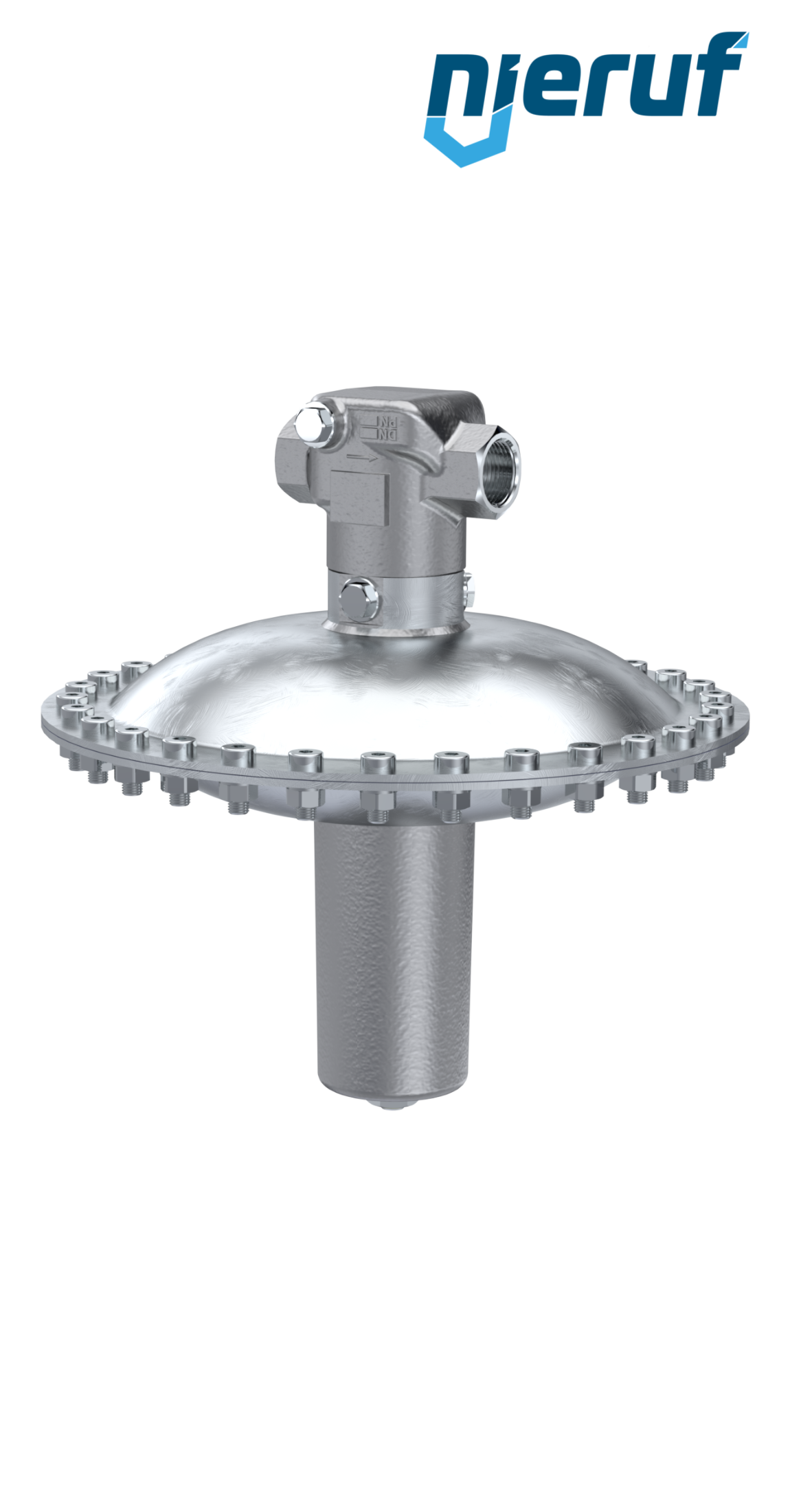 Millibar-Druckminderer DN32 DM23 Innengewinde Edelstahl FKM 30 - 500 mbar