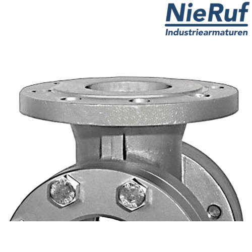Flansch Schauglas DN200 - 8" Zoll Stahlguss Natron-Kalk-Glas Version mit Tropfnase