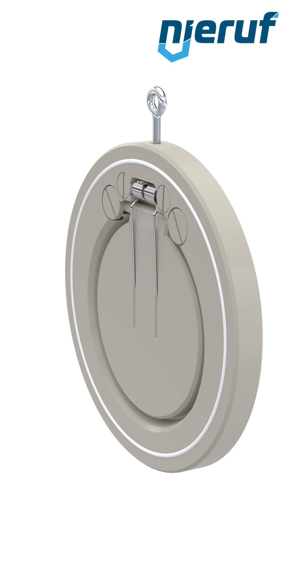 Zwischenflansch-Rückschlagklappe mit Feder DN150 ZR08 Kunststoff PP-H PTFE