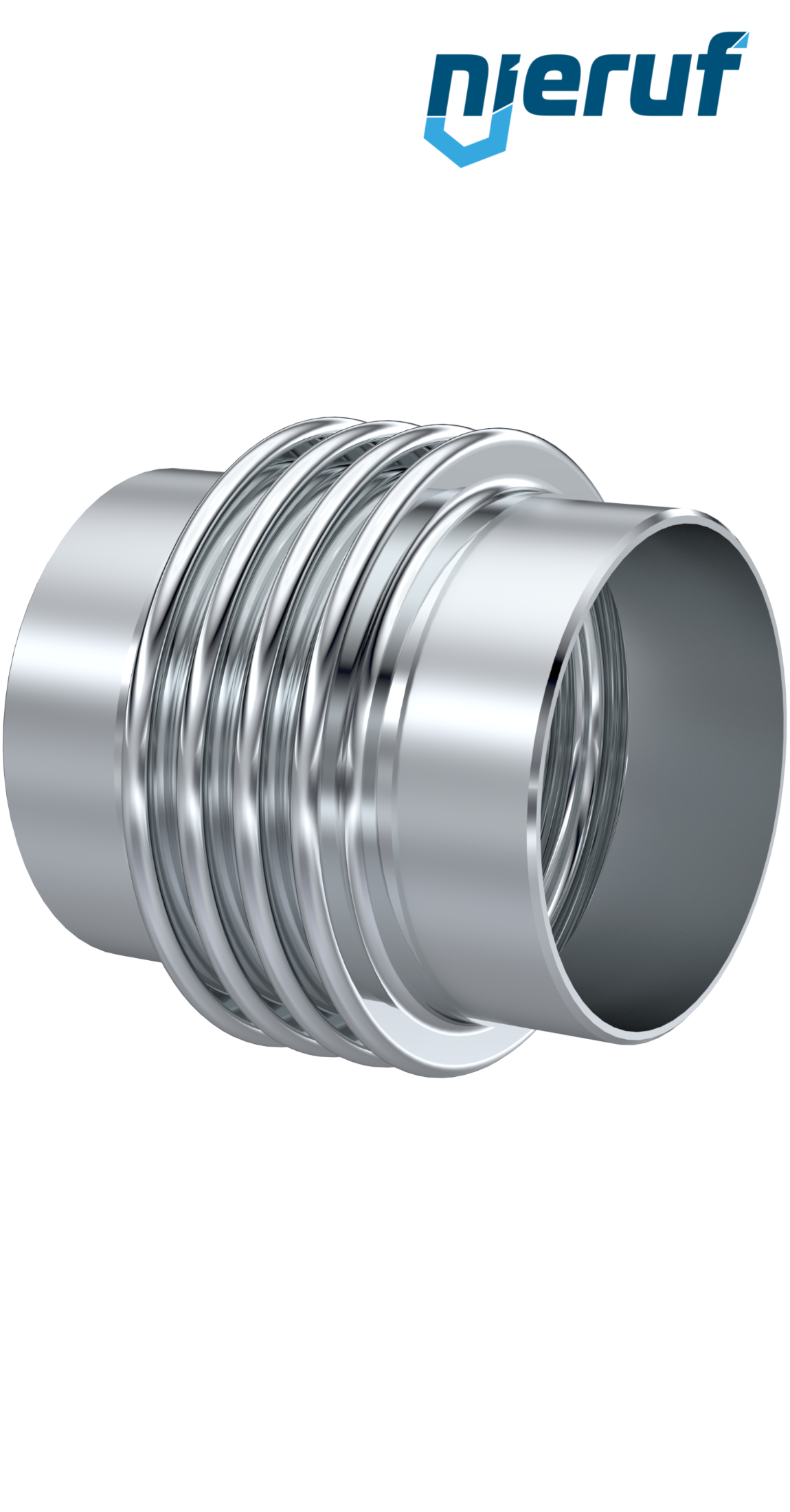 Giunto di dilatazione assiale DN200 - 219,1mm versione KP05 estremità a saldare e manicotto in acciaio inox