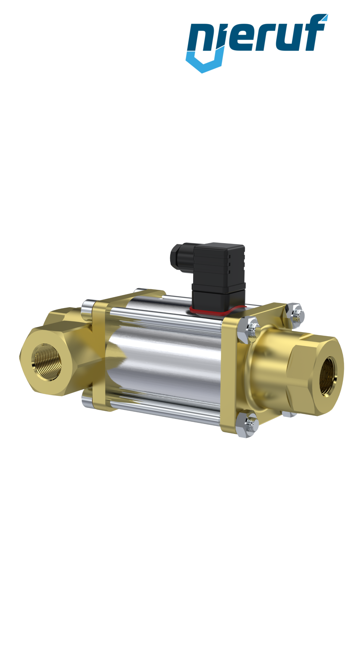 valvola coassiale a 3/2 vie 1" pollici filettatura interna - DN25 ottone 24V DC NO - per applicazione con acqua