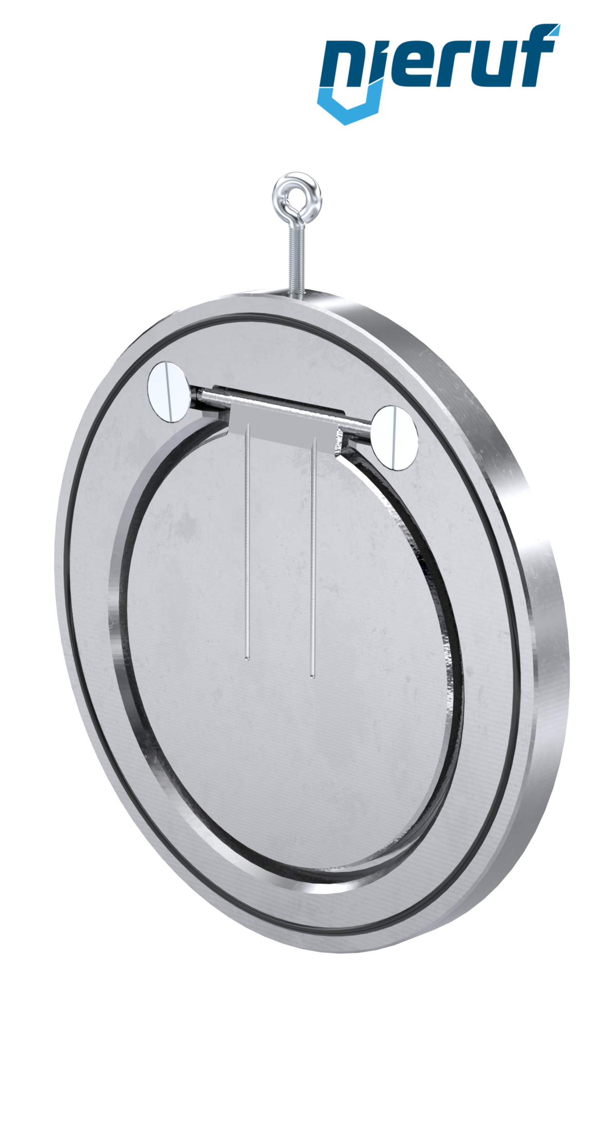 swing check valve DN250 ZR01 steel 1.0460 / A 105, zinc plated NBR