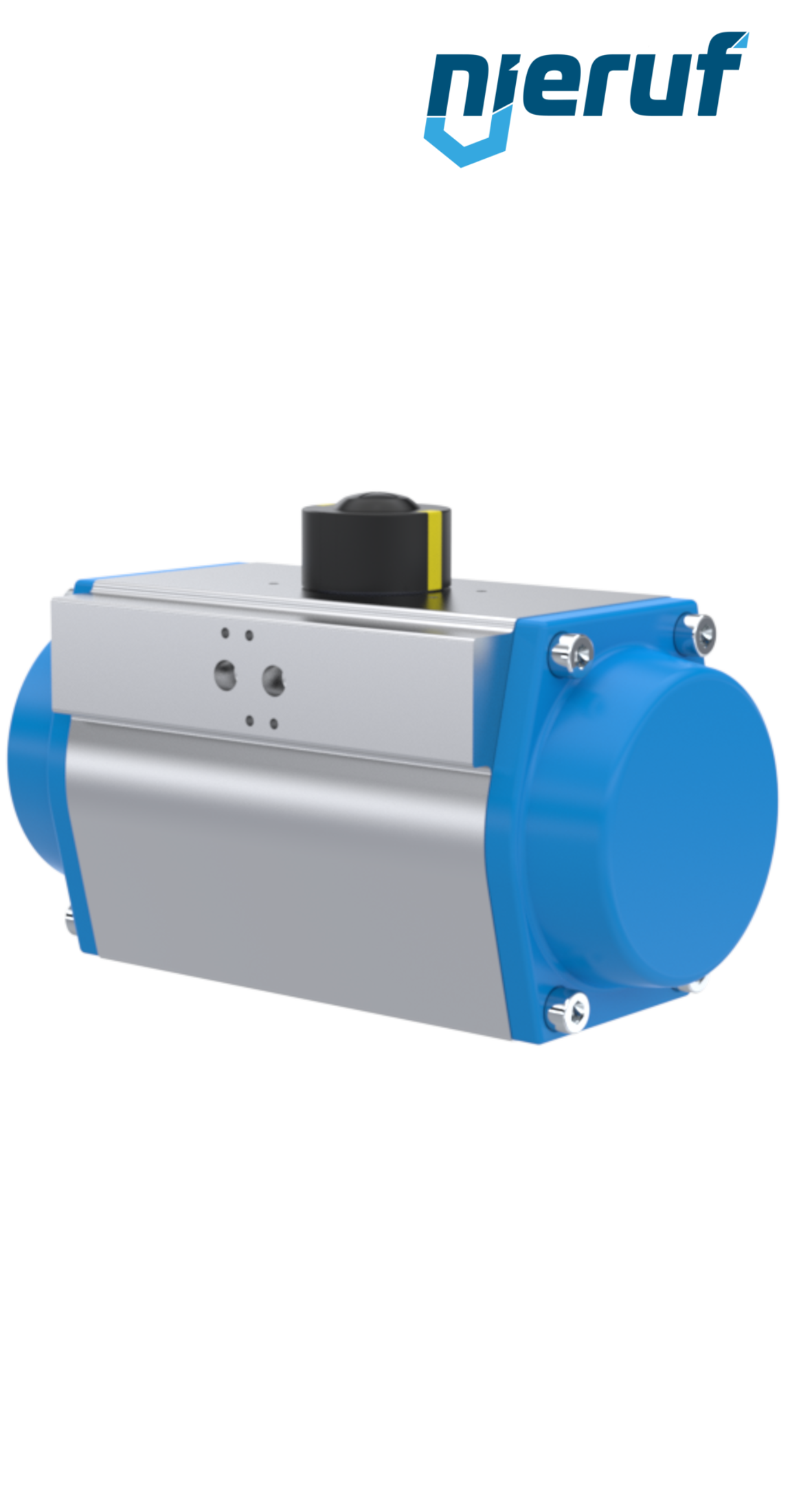 Pneumatischer Antrieb AN02 einfachwirkend, federschließend Hochtemperatur-Version GS-125 90° mit 6 Federn