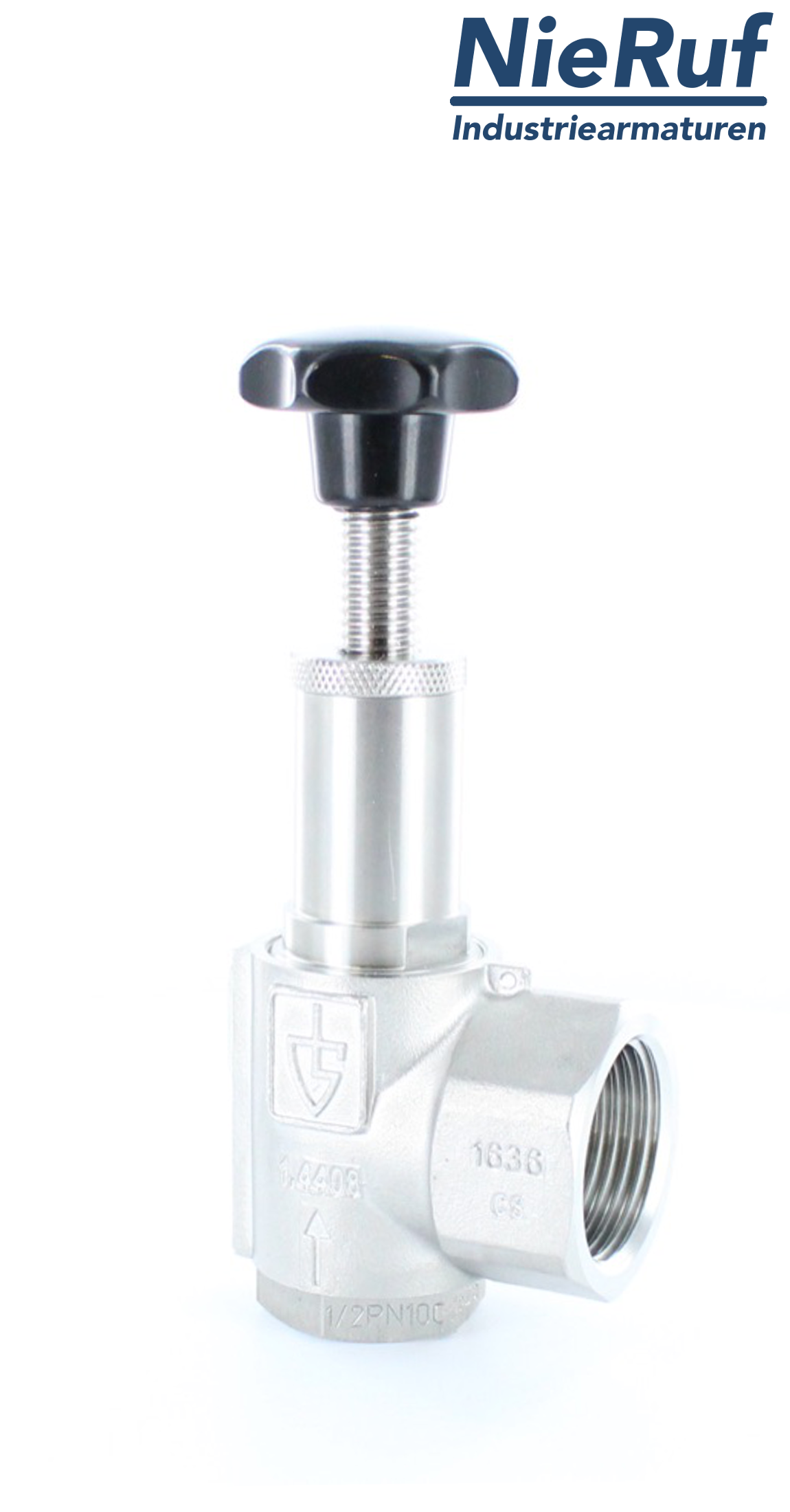 Eck-Überströmventil 3/4" Zoll AG UV15 Edelstahl 10,0 - 12,0 bar