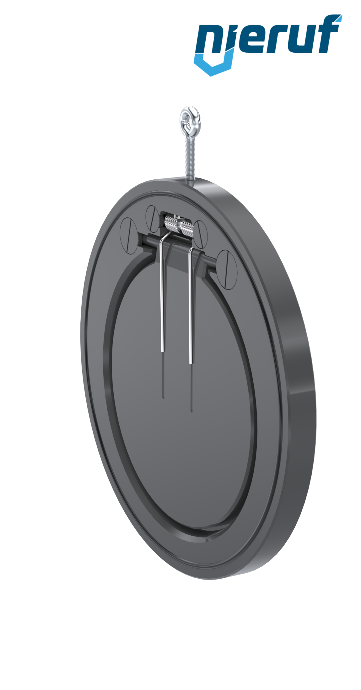 clapet anti-retour entre brides type wafer avec ressort DN250 ZR07 plastique PVC-U FKM (Viton)