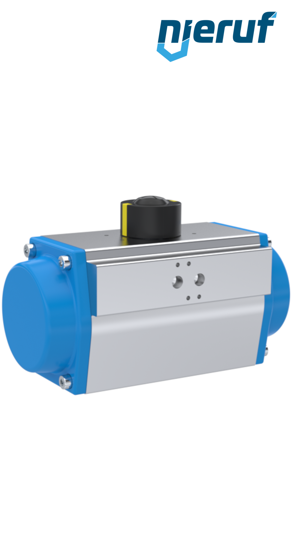attuatore pneumatico AN02 a singolo effetto, apertura a molla versione per alta temperatura GS-105 90° con 7 molle