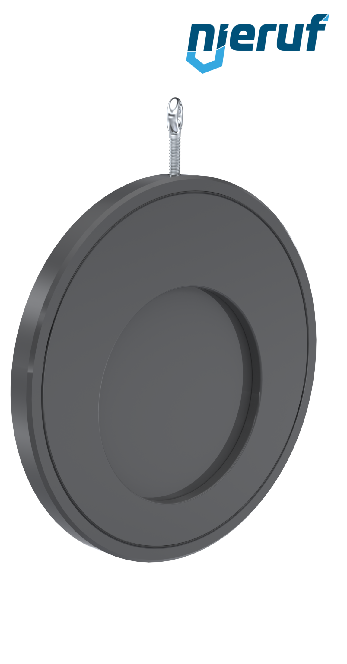 Zwischenflansch-Rückschlagklappe mit Feder DN200 ZR07 Kunststoff PVC-U FKM (Viton)
