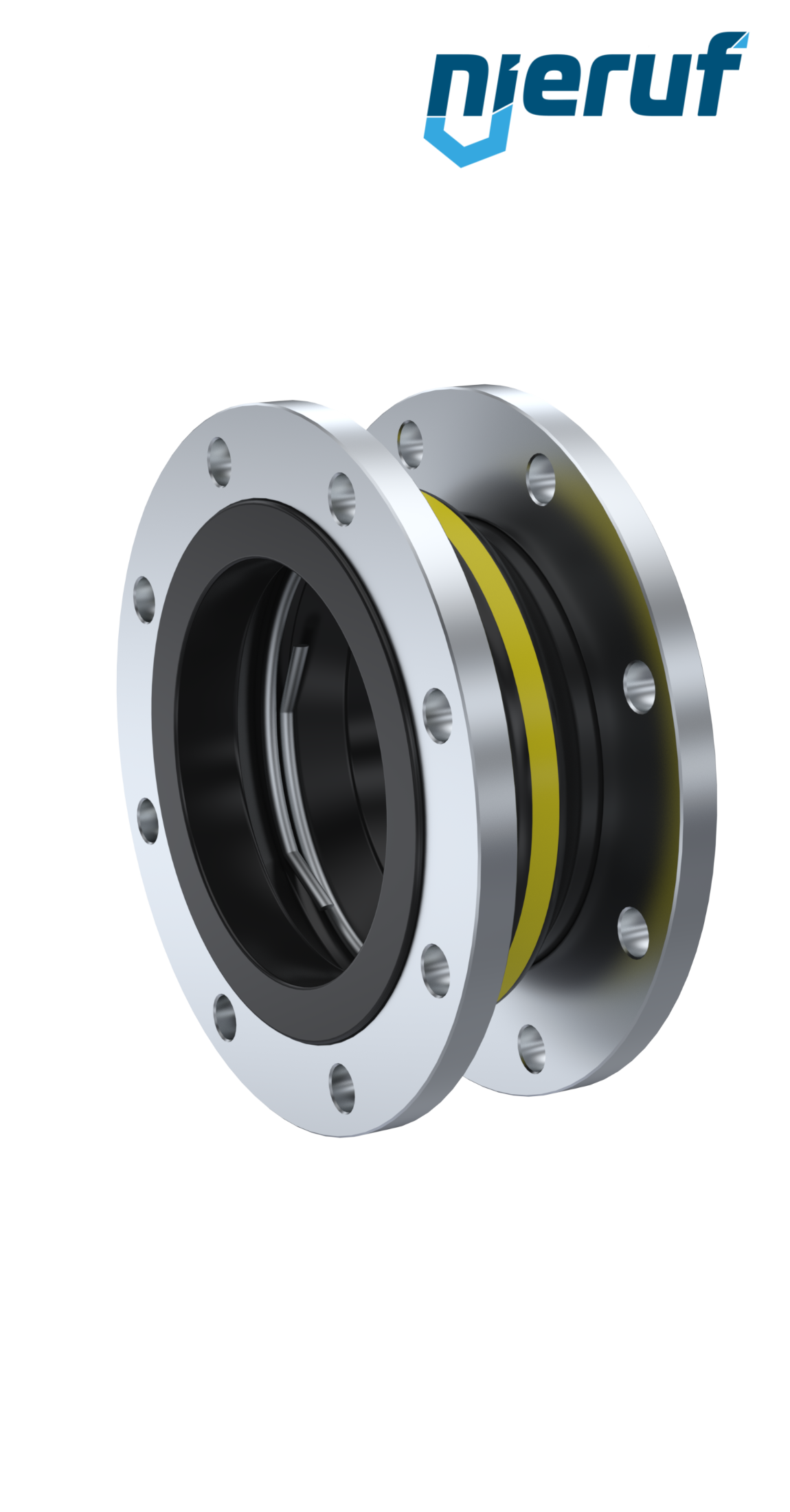Compensatore o-ring di supporto per il vuoto DN200 versione KP04 flange in acciaio inox NBR