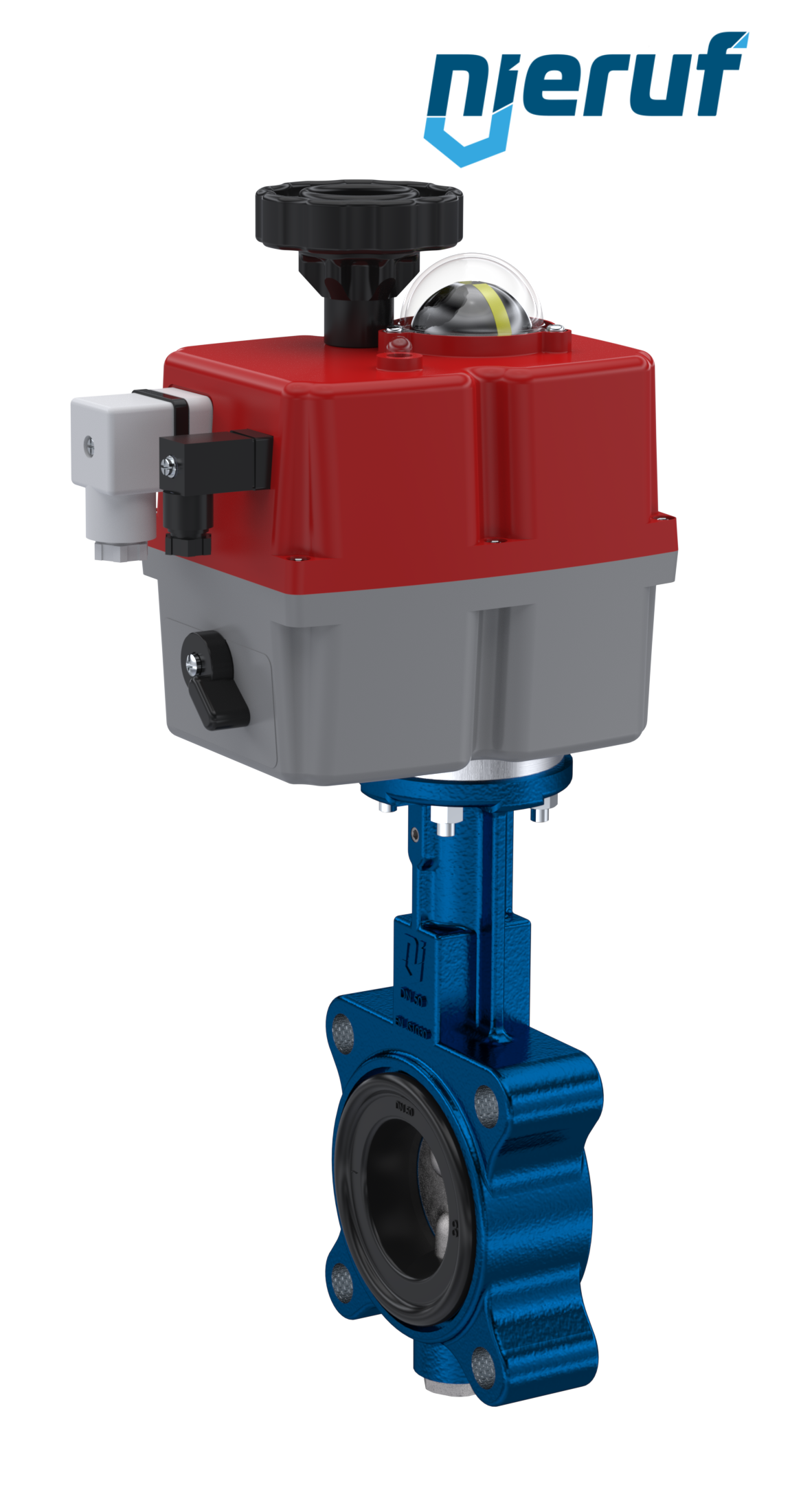 Absperrklappe DN 40 mit Gewindeaugen elektrischer Antrieb 24-240V DVGW Trinkwasser