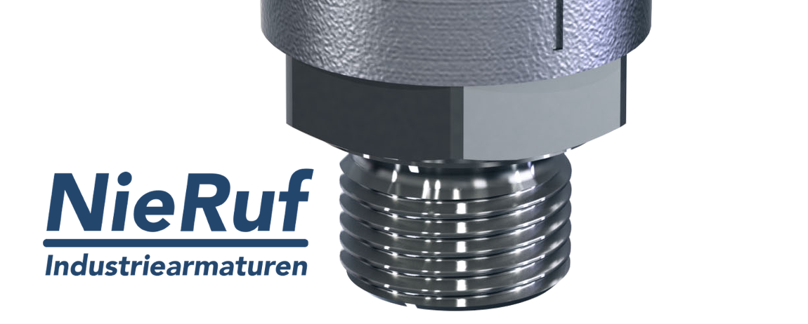 valvola bypass 1 1/2" filettat. est x 1 1/2" filettat. int UV03 acciaio inossidabile AISI 316L 0,2 - 0,8 bar