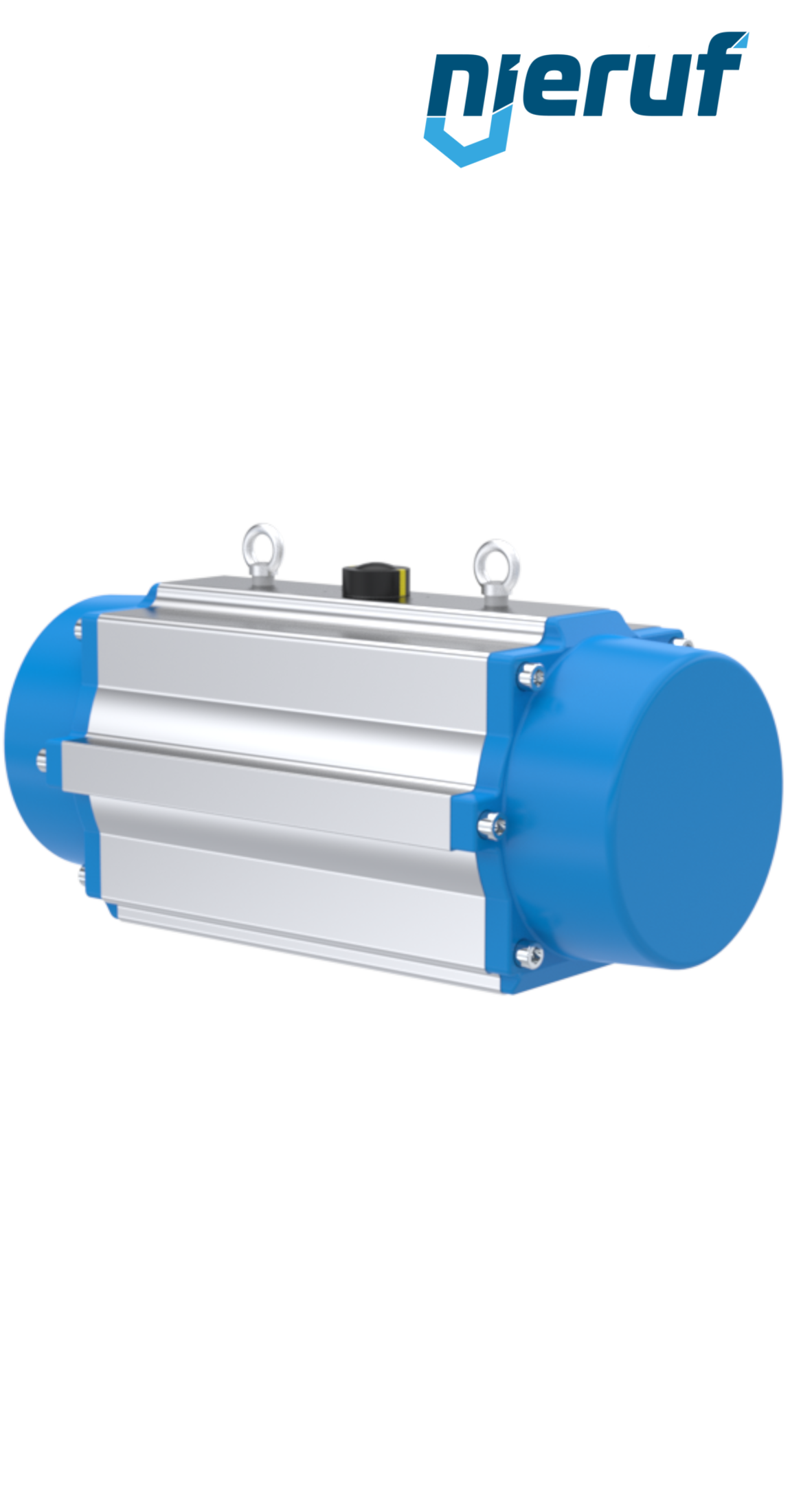 attuatore pneumatico AN02 a singolo effetto, apertura a molla versione per alta temperatura GS-350 90° con 3 molle