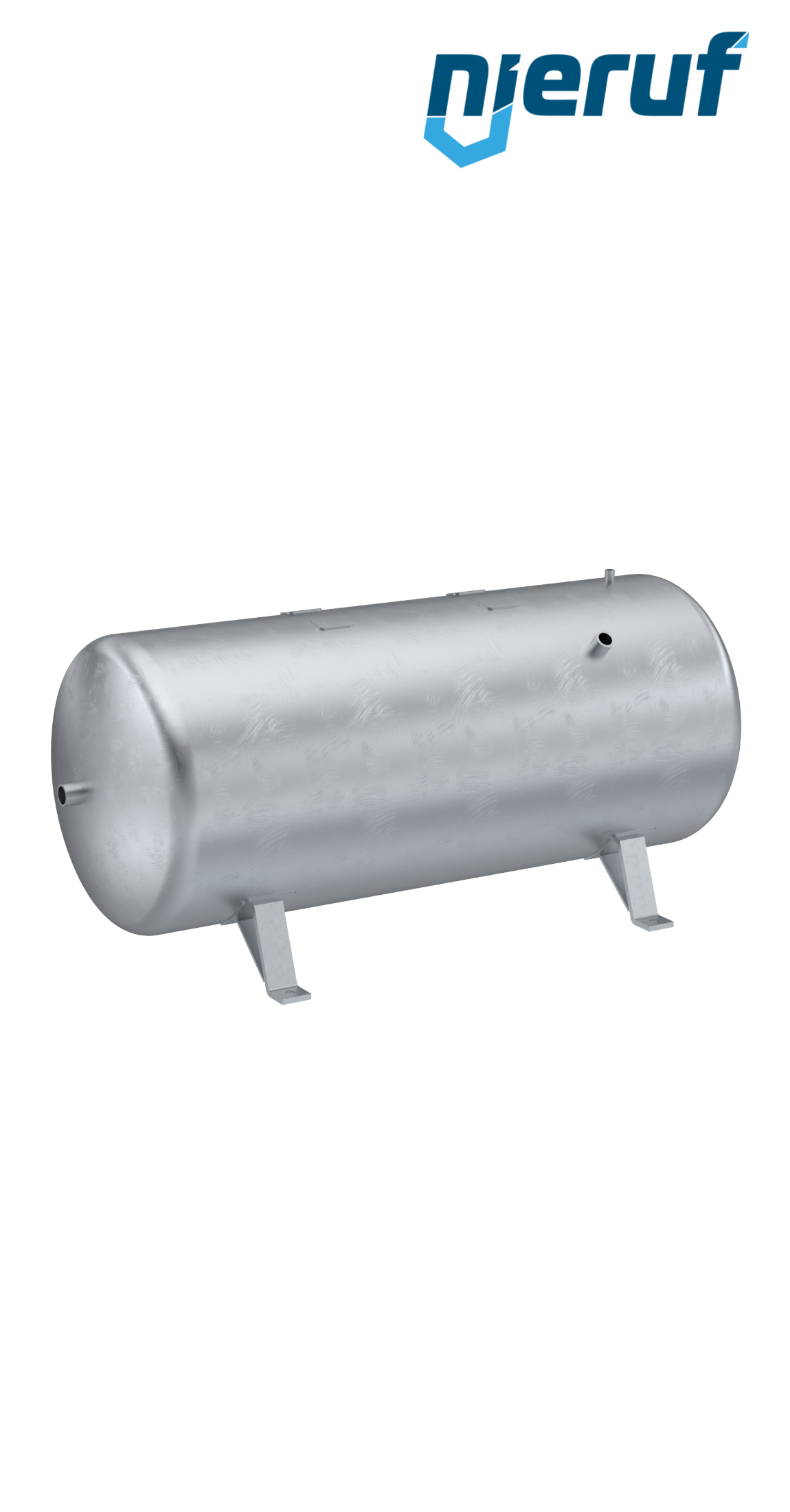 Druckbehälter liegend BE01 350 Liter, 0-11 bar, Stahl feuerverzinkt