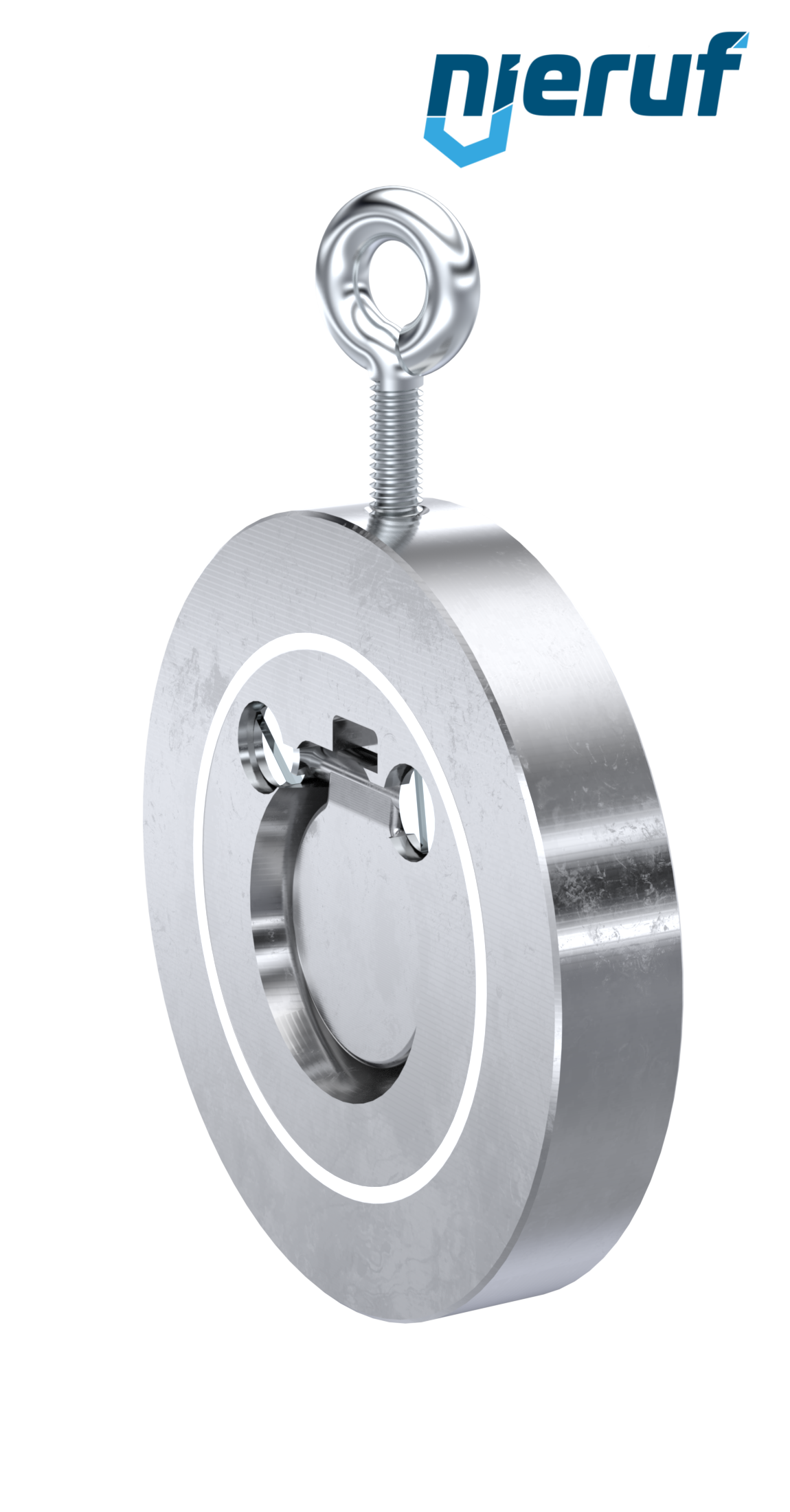 Zwischenflansch-Rückschlagklappe DN32 ZR01 Stahl 1.0460, verzinkt PTFE
