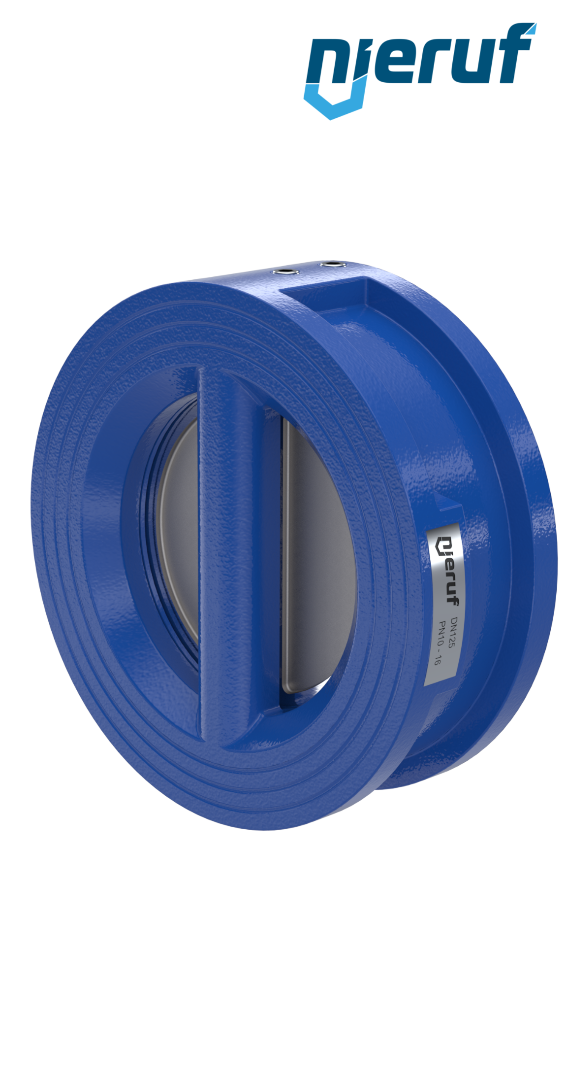 Doppelflügel-Rückschlagklappe DN125 DR02 GGG40 FKM (Viton)