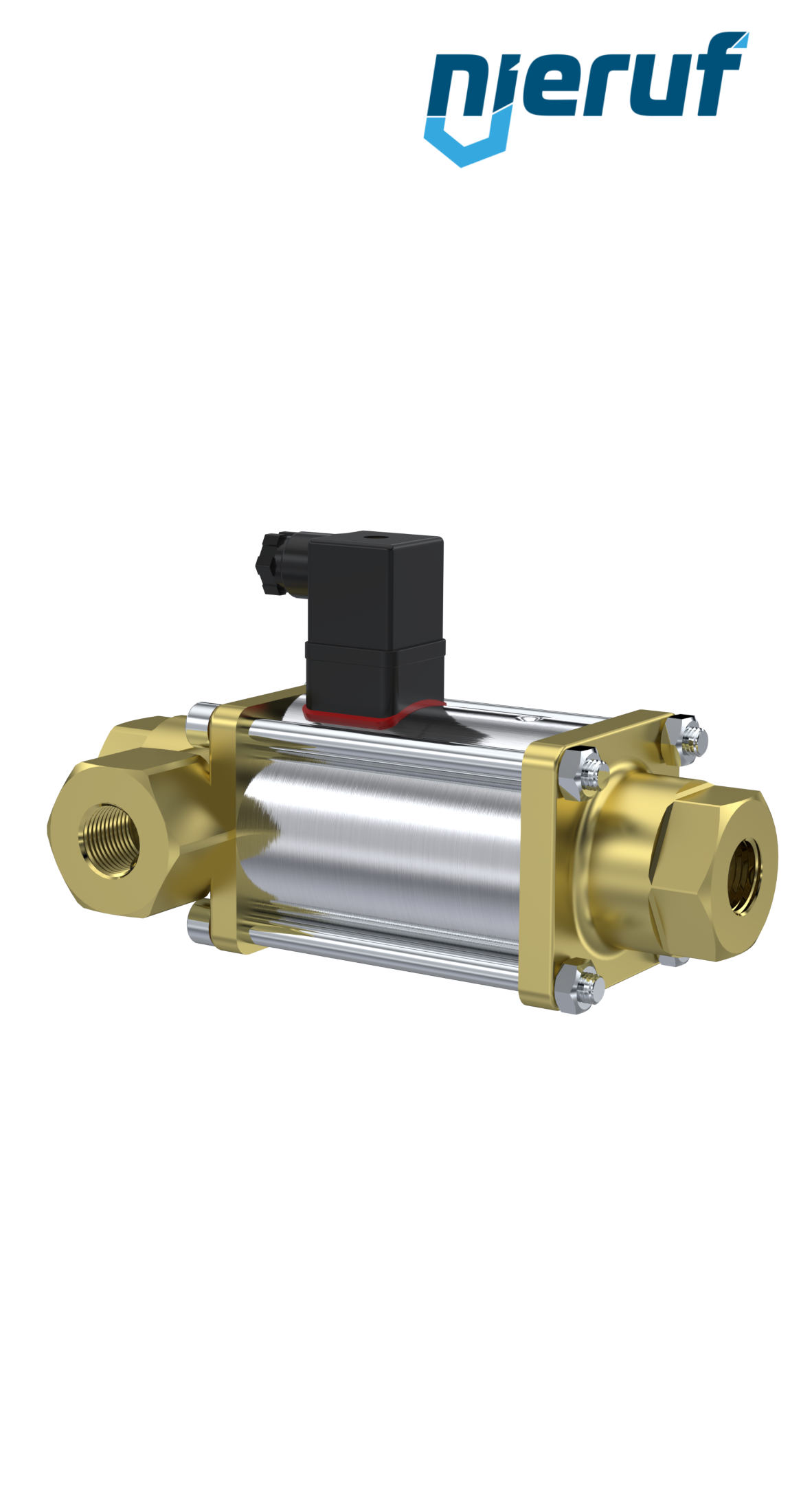 valvola coassiale a 3/2 vie 3/4" pollici filettatura interna - DN20 ottone 24V DC NC - per applicazione con acqua