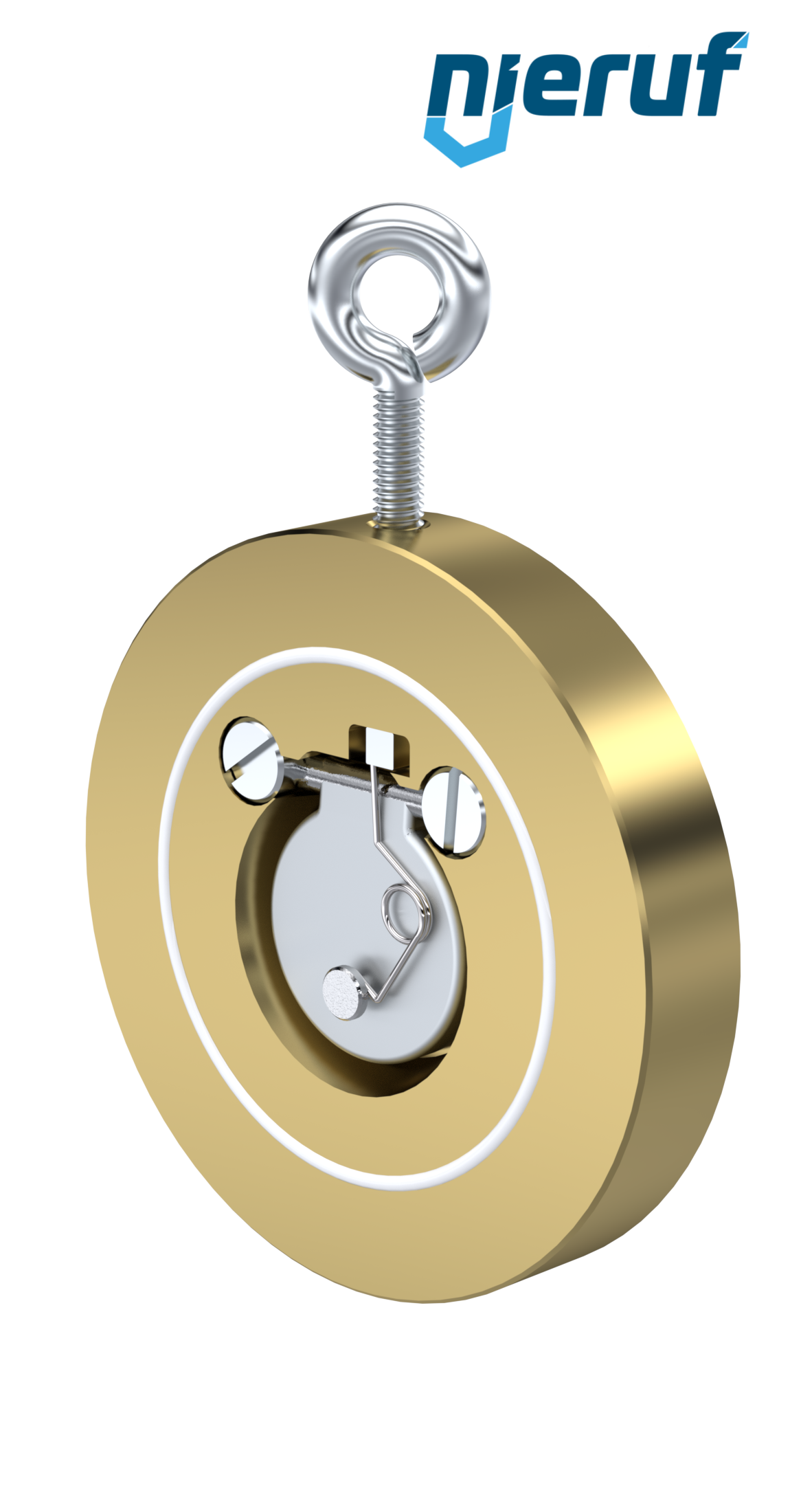 valvola di ritegno a clapet tipo wafer con molla DN40 ZR10 alluminio-bronzo 2.0975 / C958 PTFE