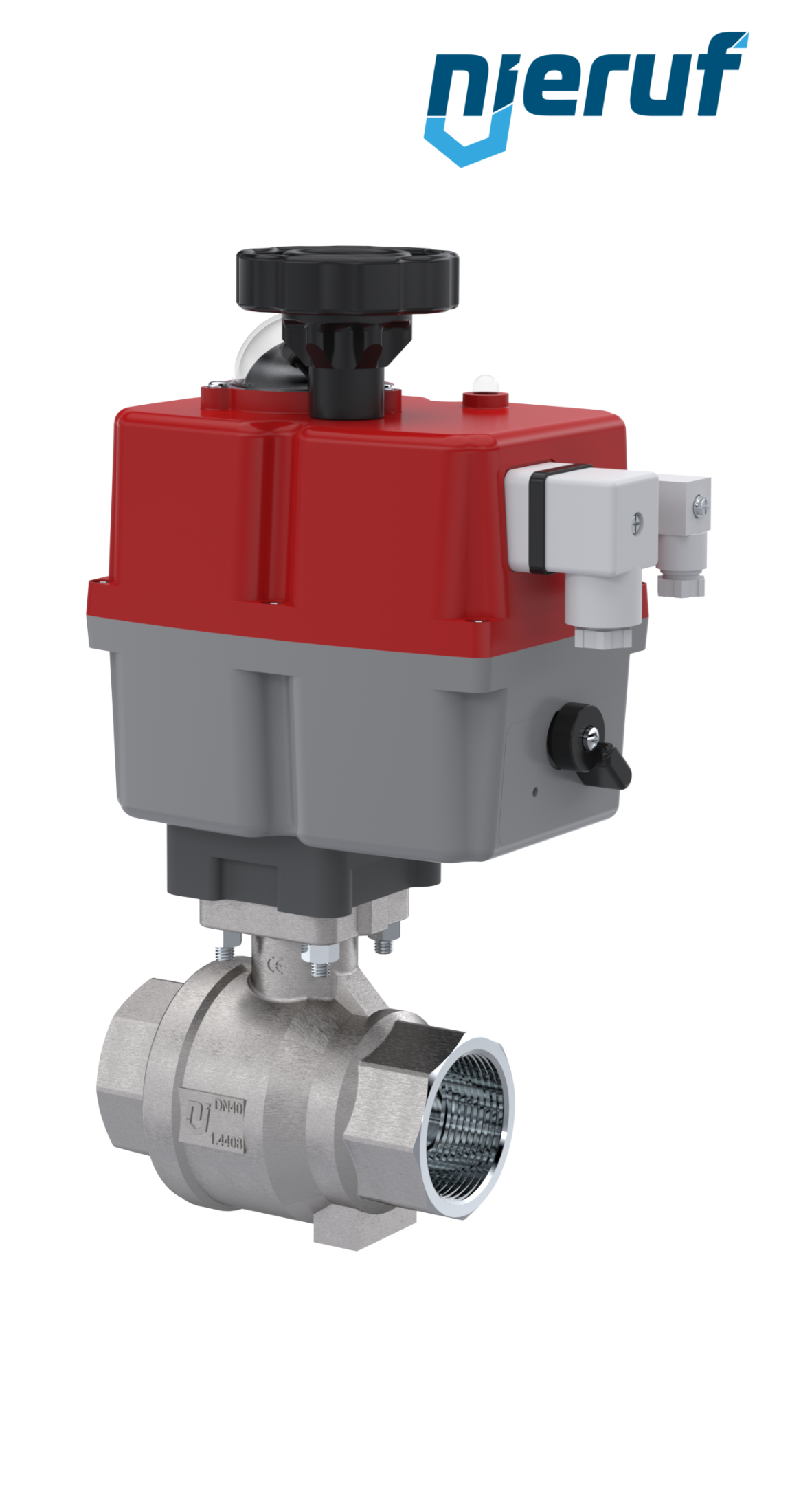 valvola a sfera con attuatore elettrico DN50 - 2" pollici acciaio inossidabile 24V - 240V EK02 DVGW W