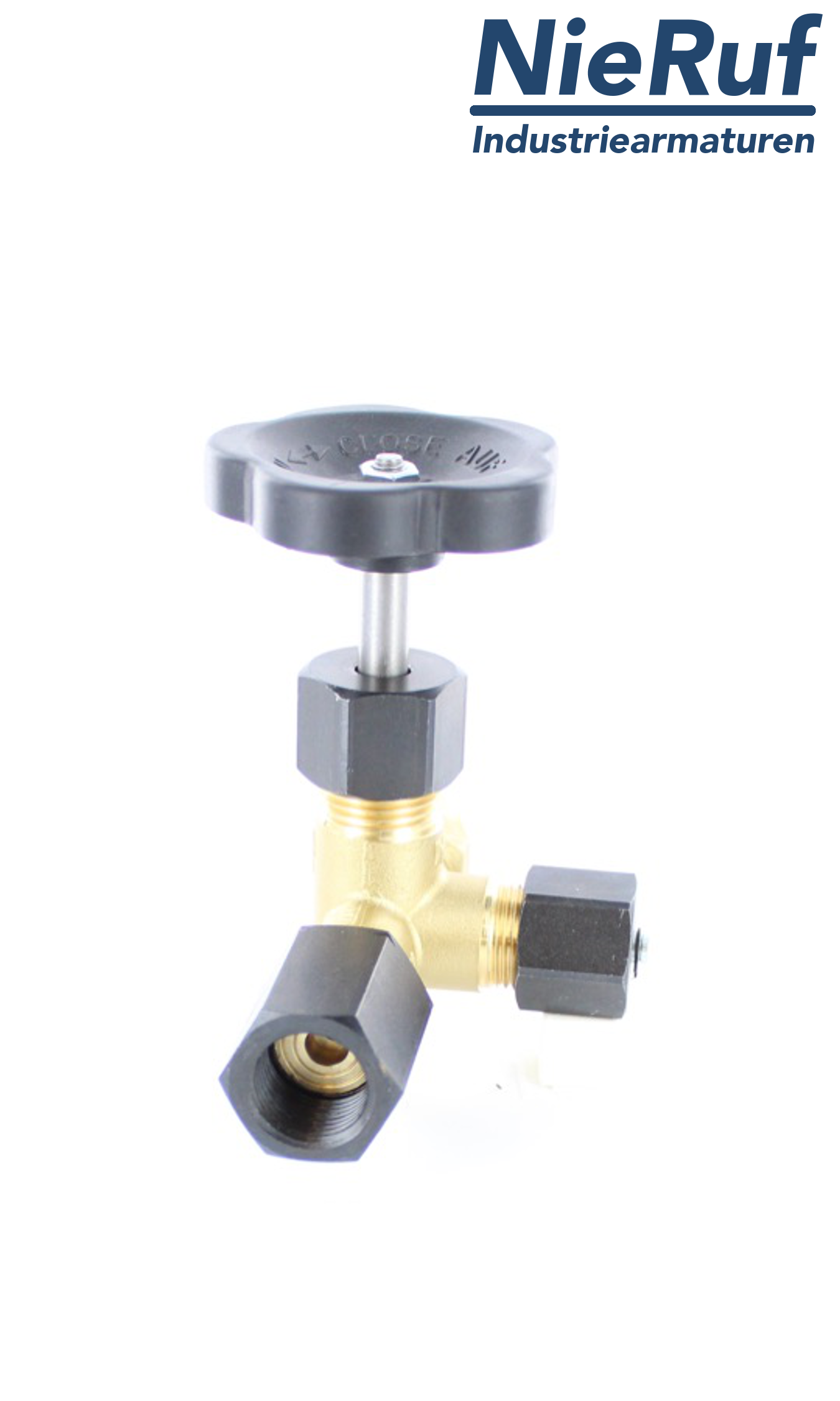 Manometer-Absperrventil Zapfen x Spannmuffe x Prüfzapfen M20x1,5