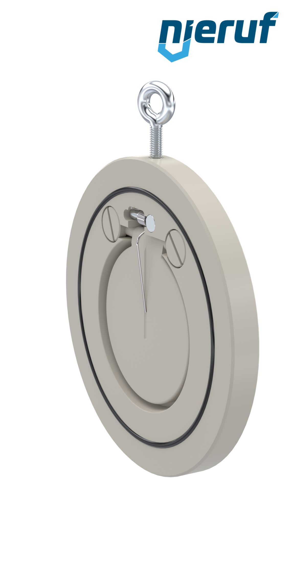 clapet anti-retour entre brides type wafer avec ressort DN80 ZR08 plastique PP-H FKM (Viton)