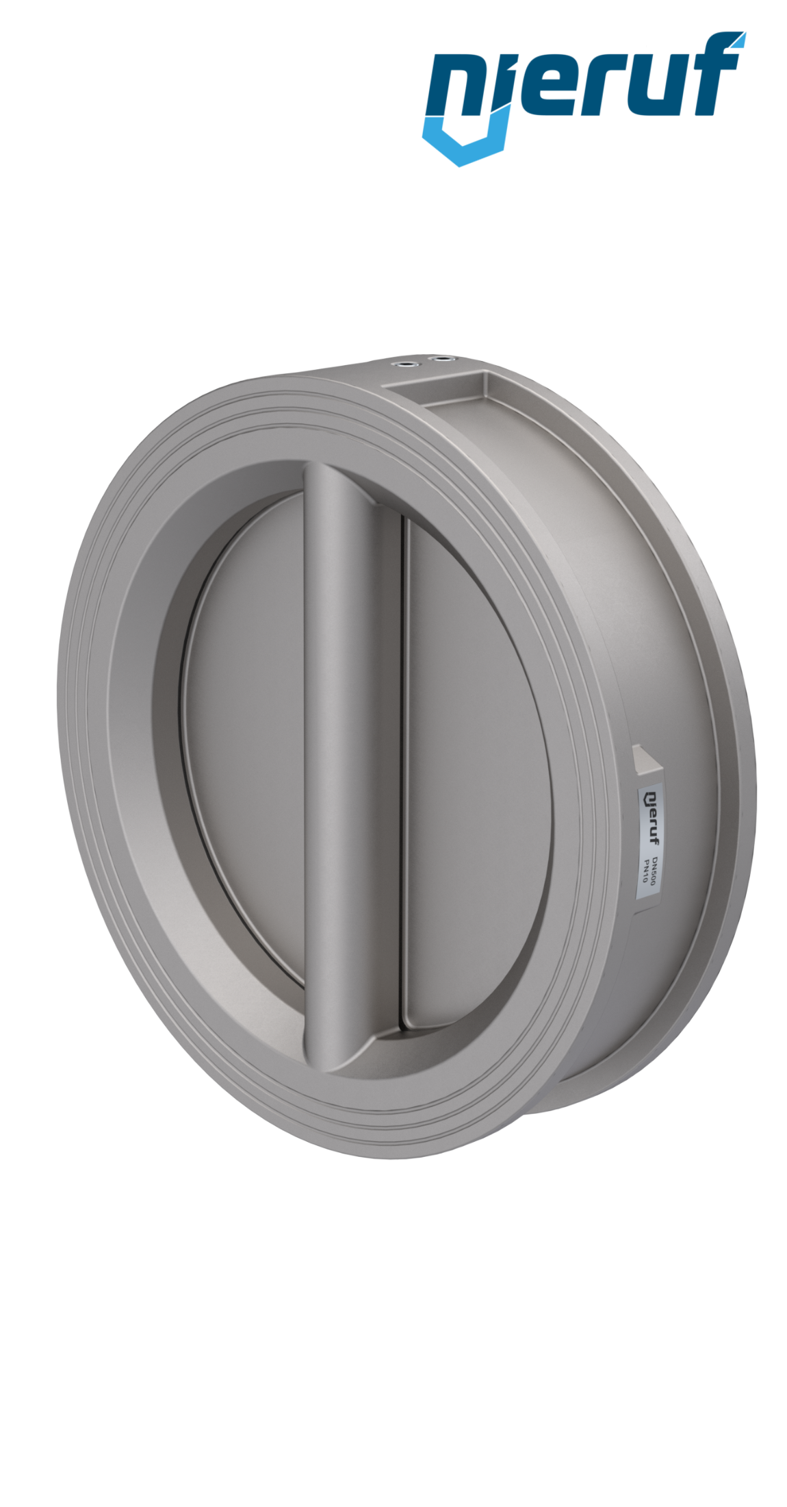 Doppelflügel-Rückschlagklappe DN500 DR03 Edelstahl 1.4408 FKM (Viton)