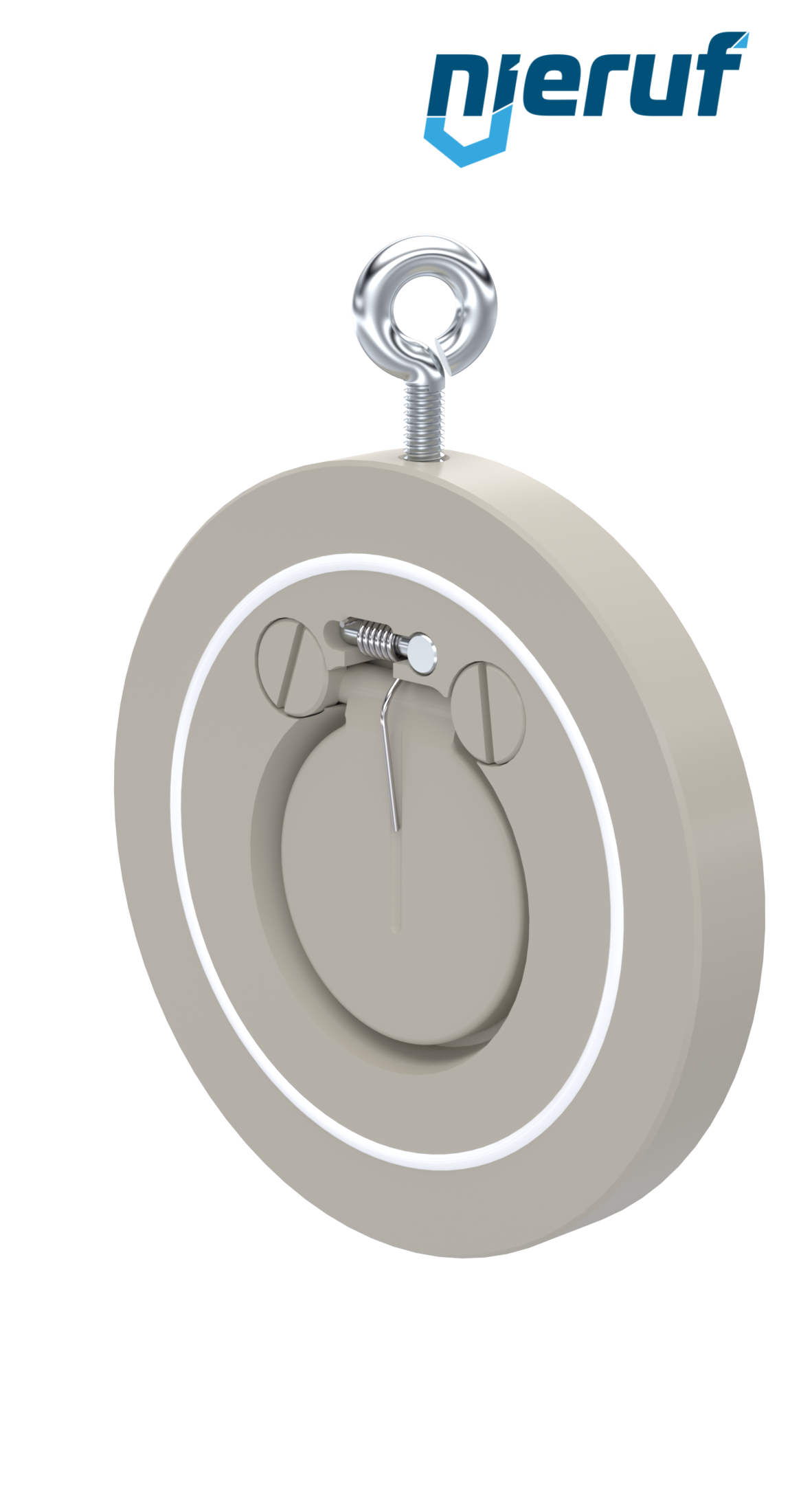 Zwischenflansch-Rückschlagklappe mit Feder DN50 ZR08 Kunststoff PP-H PTFE