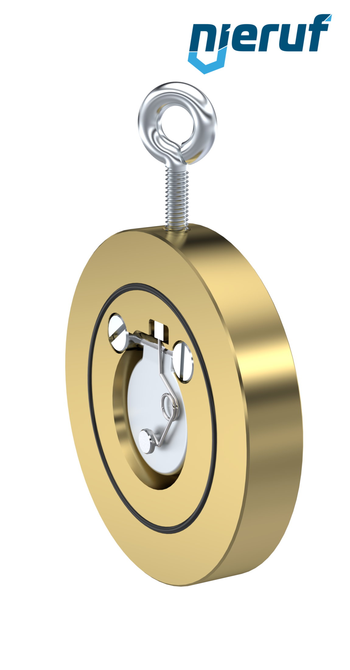 swing check valve with spring DN40 ZR10 Alu bronze 2.0975 / C958 FKM