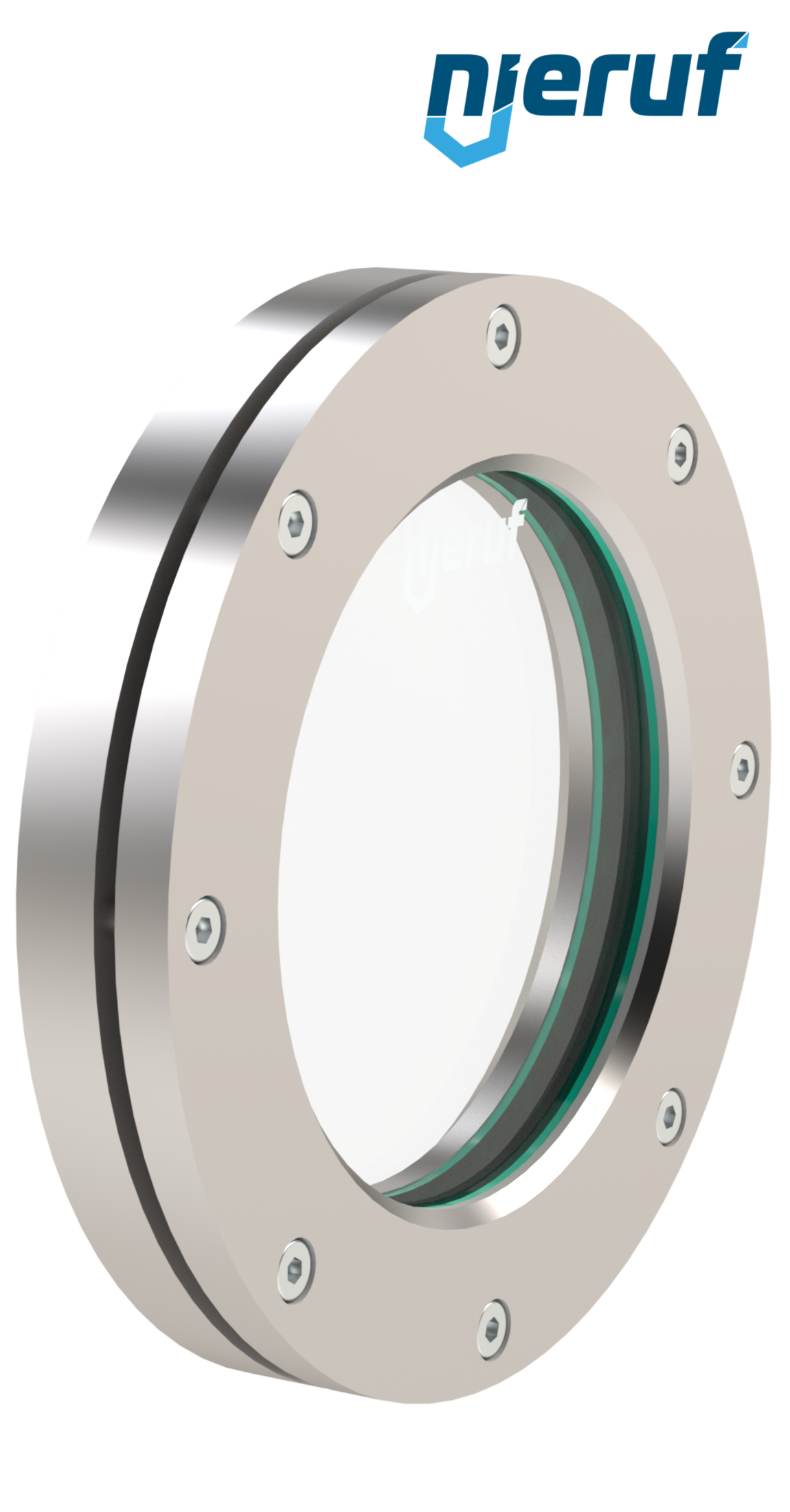 Behälter-Schauglas DN125 - 5" Zoll BS04 Edelstahl 1.4571 Borosilikatglas 0,0 bar