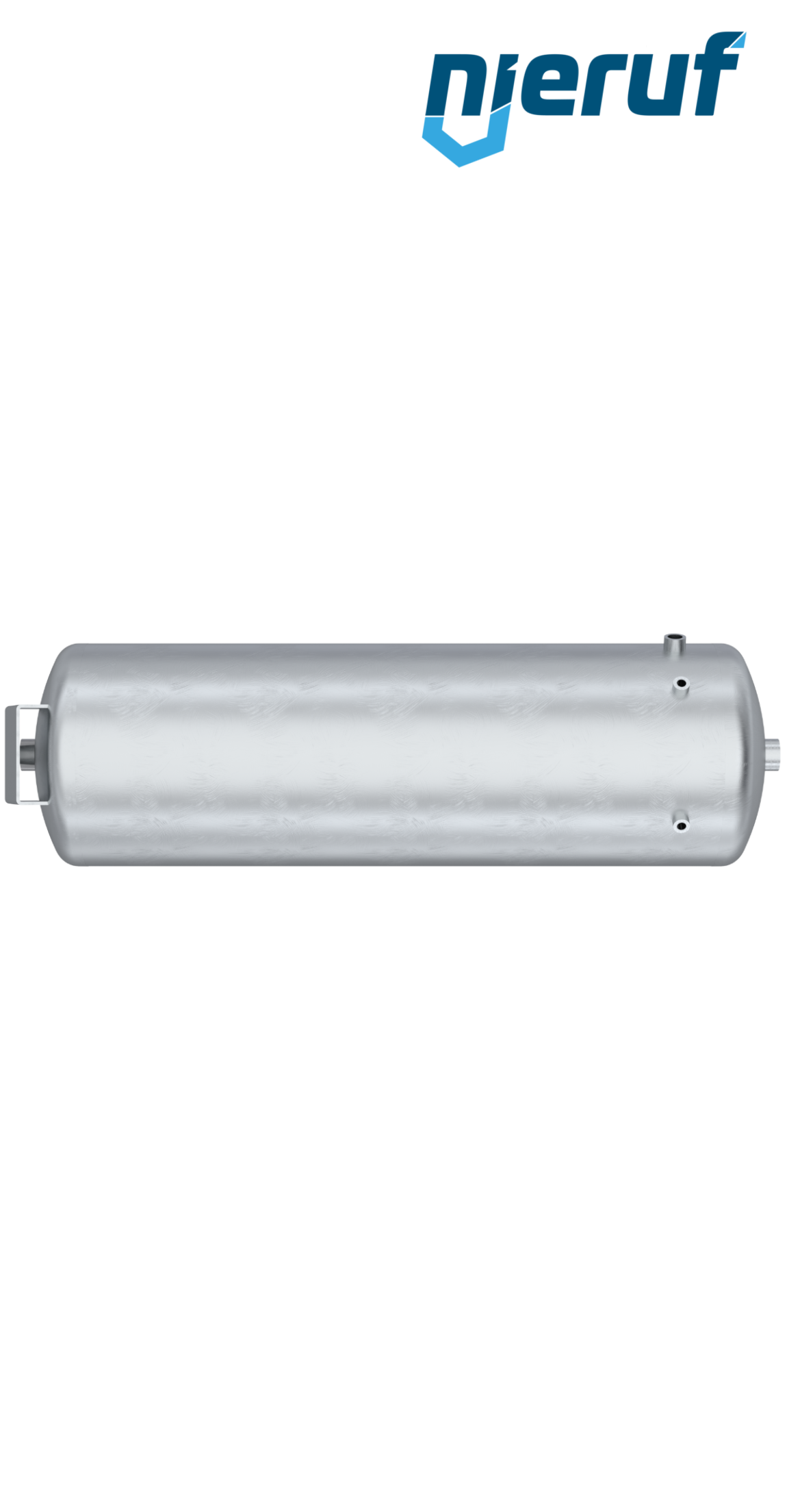 Hochdruckbehälter liegend 150 Liter, 0-31 bar, Stahl grundiert