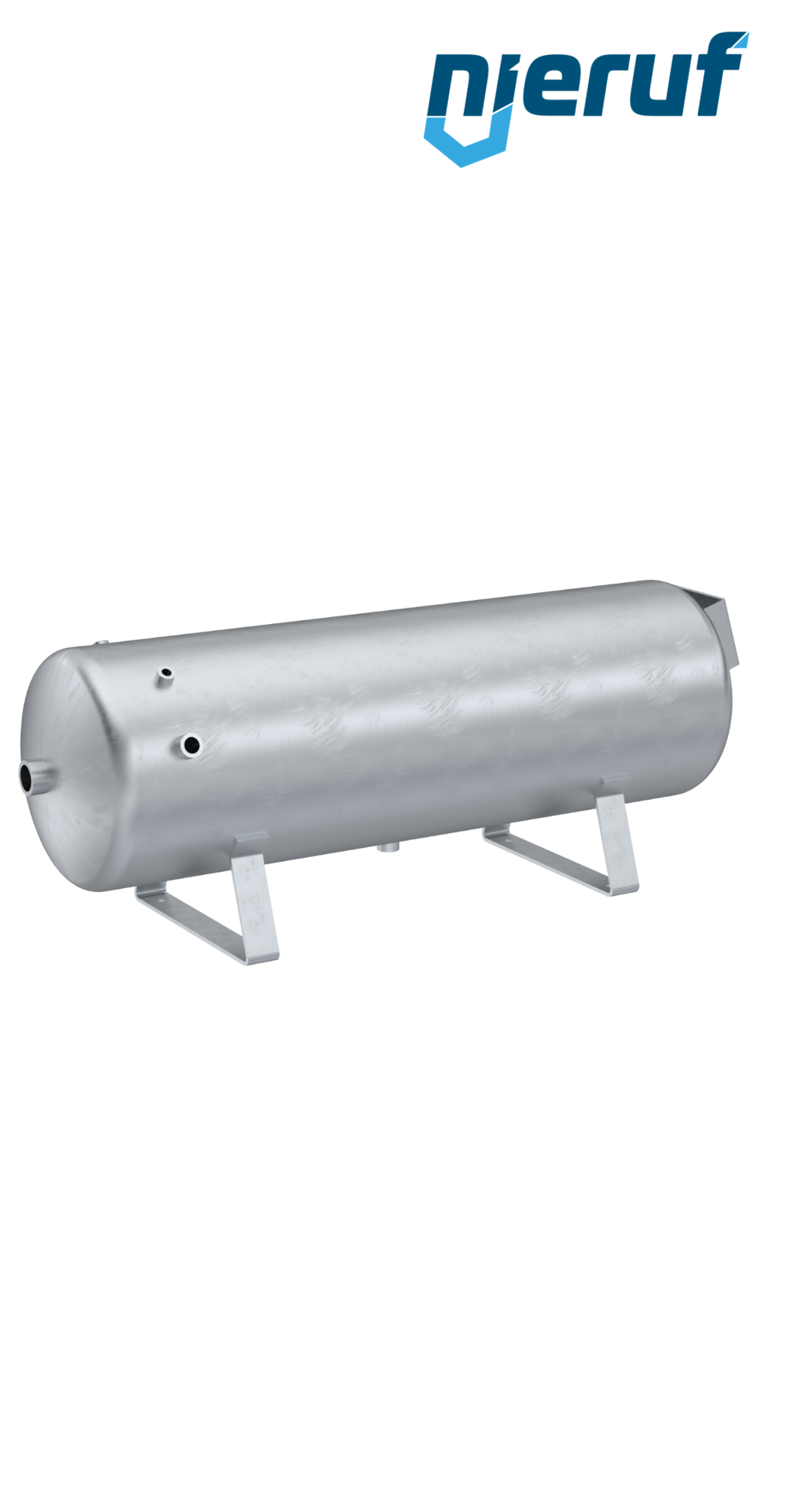 High pressure vessel horizontal BE02 150 liter, 0-41 bar, steel primed