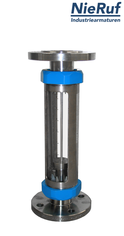 Schwebekörper Durchflussmessgerät Flansch DN10 25,0 - 250 l/h Wasser FKM