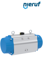 attuatore pneumatico AN02 a singolo effetto, apertura a molla versione per alta temperatura GS-270 90° con 8 molle