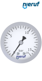 Manometer G 1/4" axial 63 mm Edelstahl MM06 0 - 10,0 bar mit Glyzerinfüllung