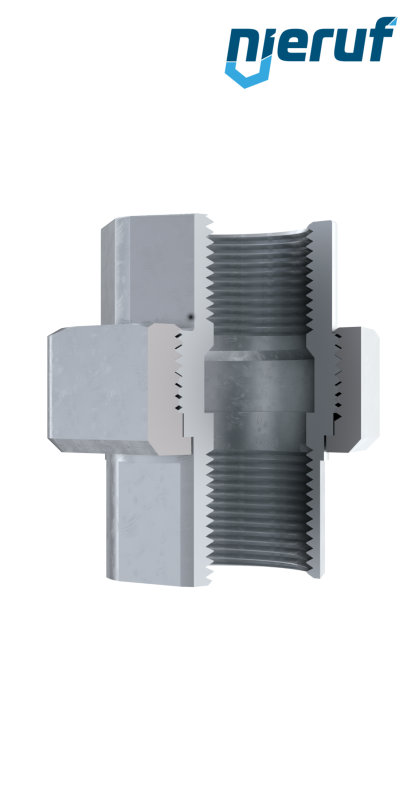 Malleable cast iron fitting union no. 330, DN20 - 3/4" inch galvanized