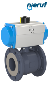 Automatik-Flanschkugelhahn DN150 - 6" Zoll PK04 pneumatischer Drehantrieb doppeltwirkend