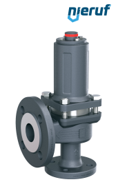 Flansch-Sicherheitsventil DN40/DN65 SF06, gasdichte Federhaube & Edelstahl Faltenbalg EPDM, ohne Anlüftung
