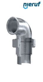 Tempergussfitting Winkelverschraubung Nr. 98, DN10 - 3/8" Zoll verzinkt