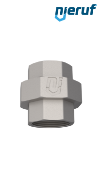 3/3 bocchettone 1/2" pollici filett. interna acciaio inossidabile 316 guarnizione piatta