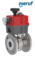 automatic-flange ball valve DN15 - 1/2" inch EK05 stainless steel 24V
