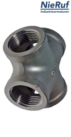 Kreuzstück 1 1/4" Zoll NPT Edelstahl 316 90° Winkel IG