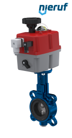 Absperrklappe DN 40 mit Zentrieraugen elektrischer Antrieb 24-240V FDA