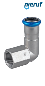 Elbow Coupling 90° Pressfitting F DN20 - 22,0 mm female thread 3/4" inch stainless steel