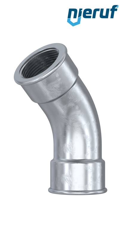 Tempergussfitting Bogen Nr. 41, DN10 - 3/8" Zoll verzinkt