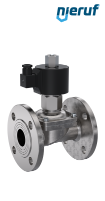 Flansch Magnetventil DN50 Edelstahl FV01 FKM 24V DC NO